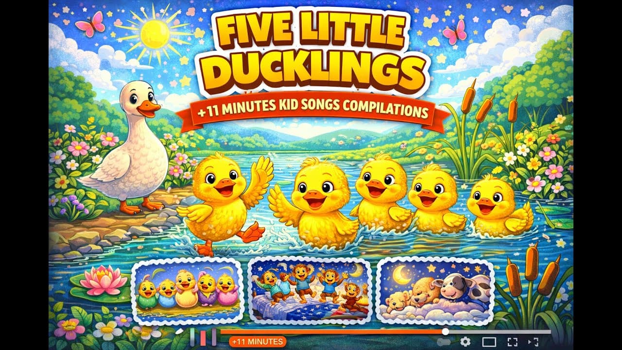 Five Little Ducklings +11 Minutes | Baby Songs & Nursery Rhymes Toddlers
