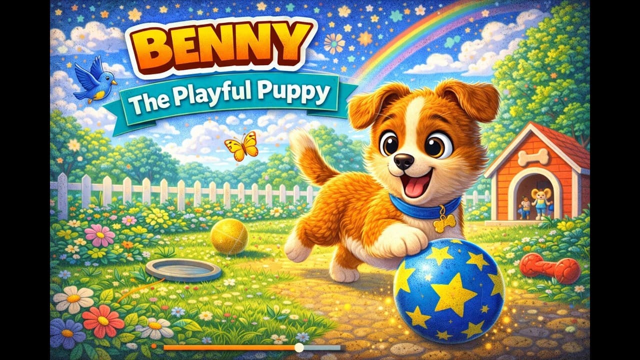 Benny The Playful Puppy | Fun Kids Song & Nursery Rhyme